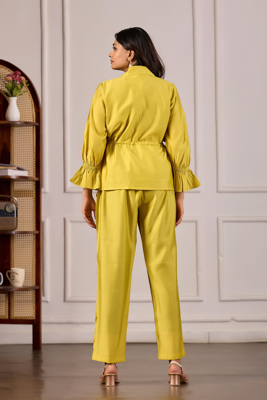 Yellow Trench Jacket Luxe Co-ord Set