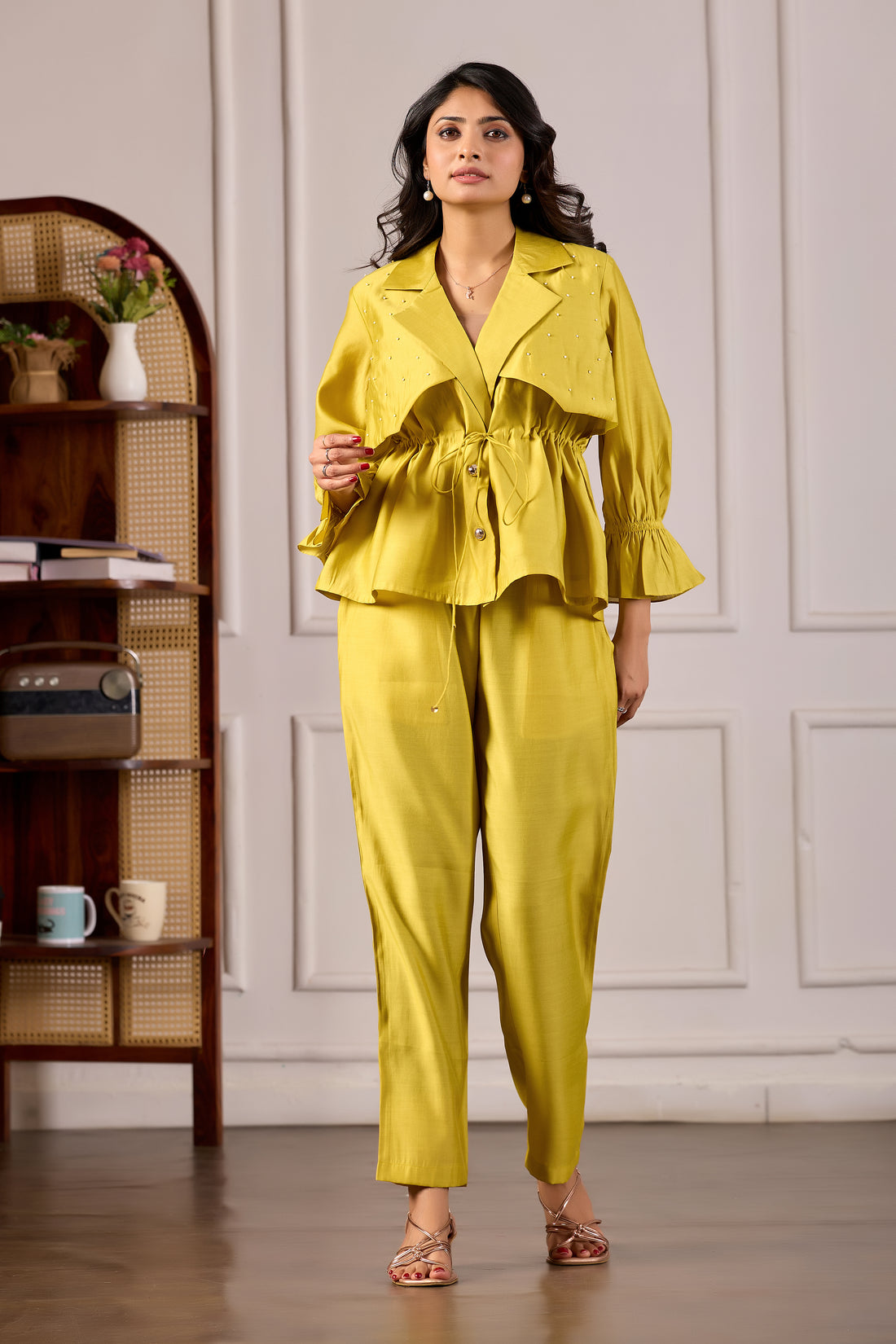 Yellow Trench Jacket Luxe Co-ord Set