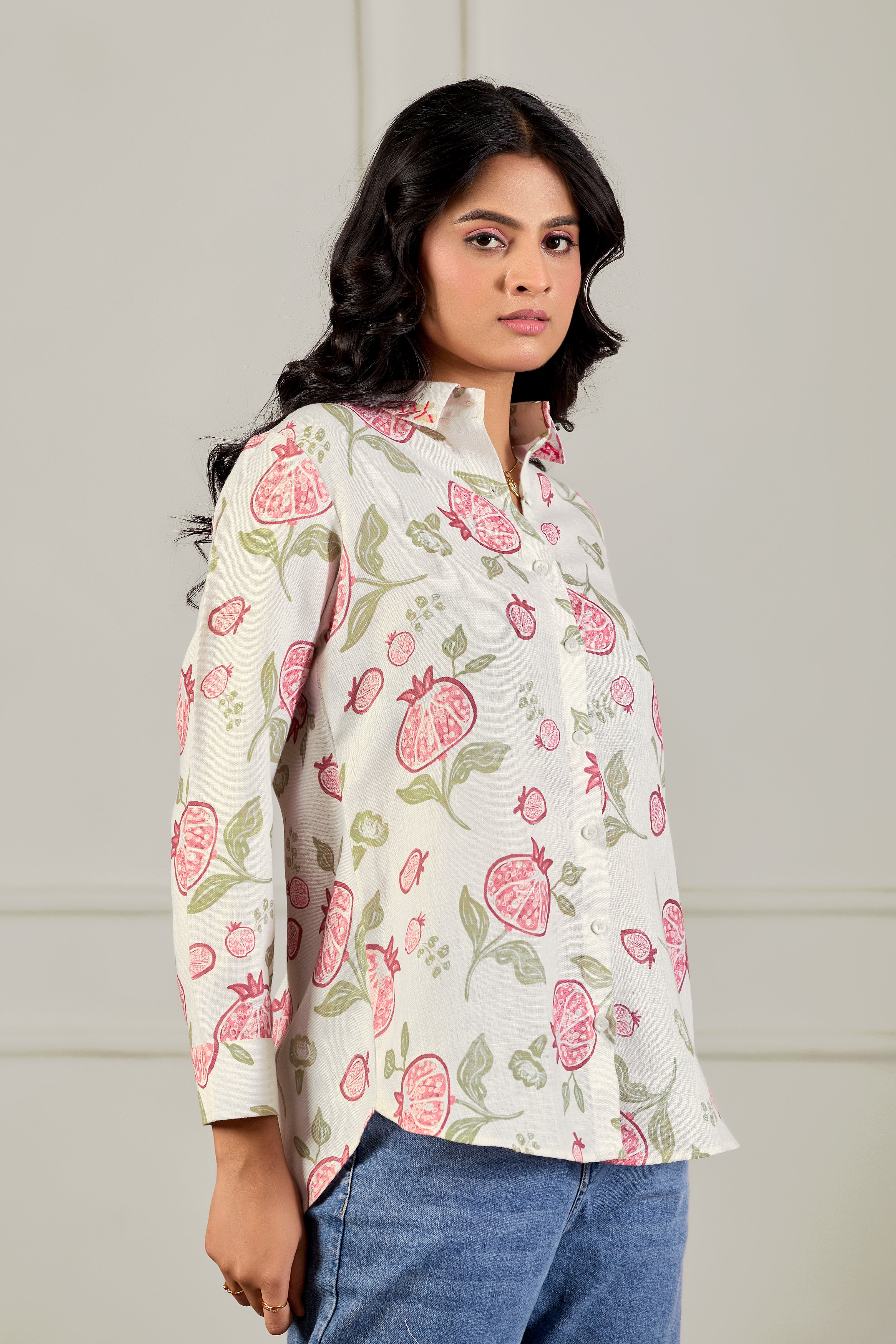 Pomegranate Linen Grace Shirt