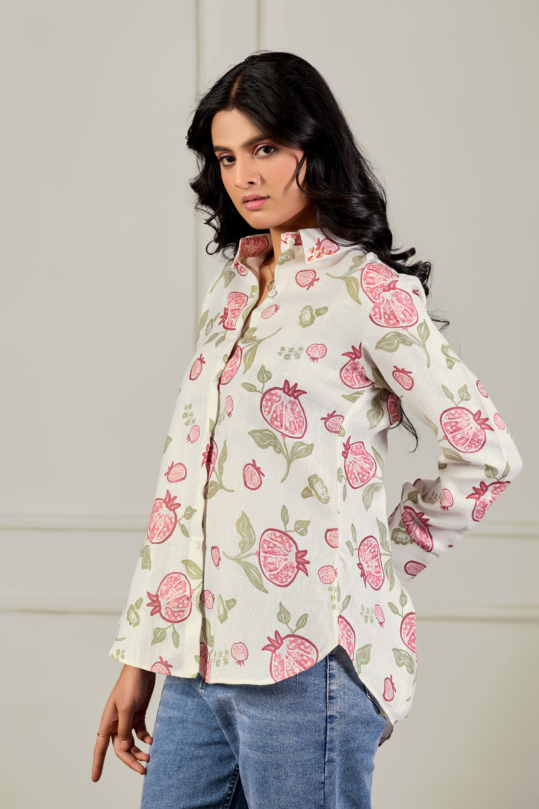 Pomegranate Linen Grace Shirt