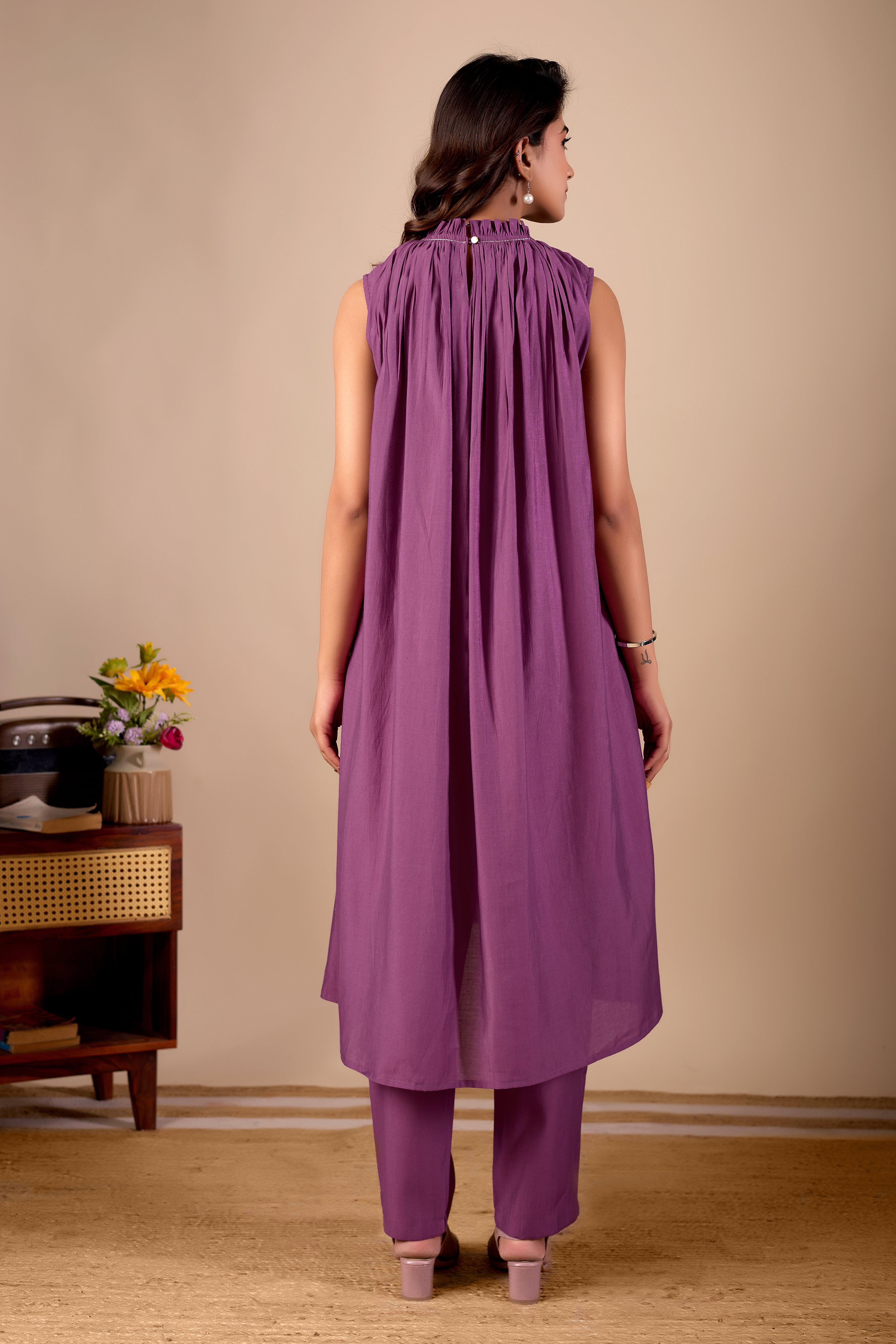 Berry Breeze Kurta Pant set