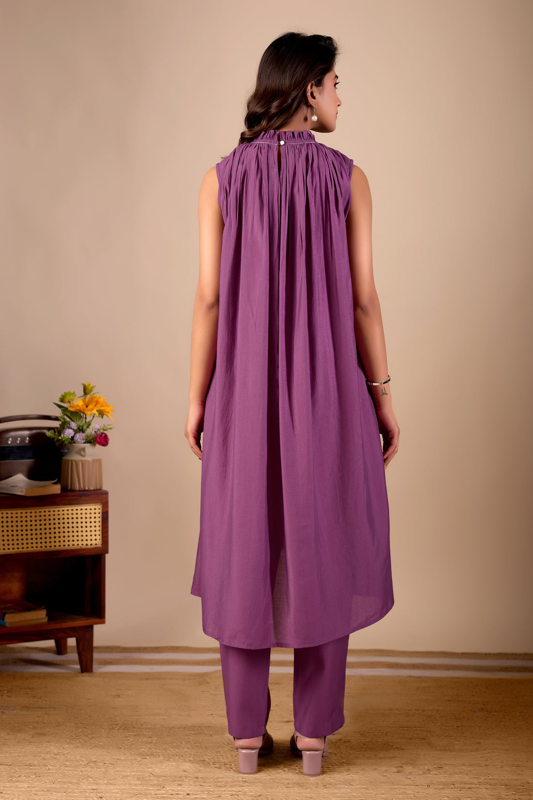 Berry Breeze Kurta Pant set