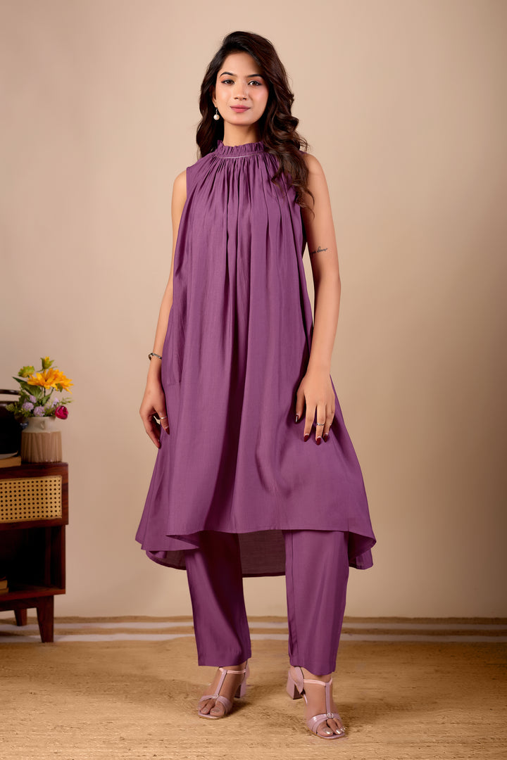 Berry Breeze Kurta Pant set