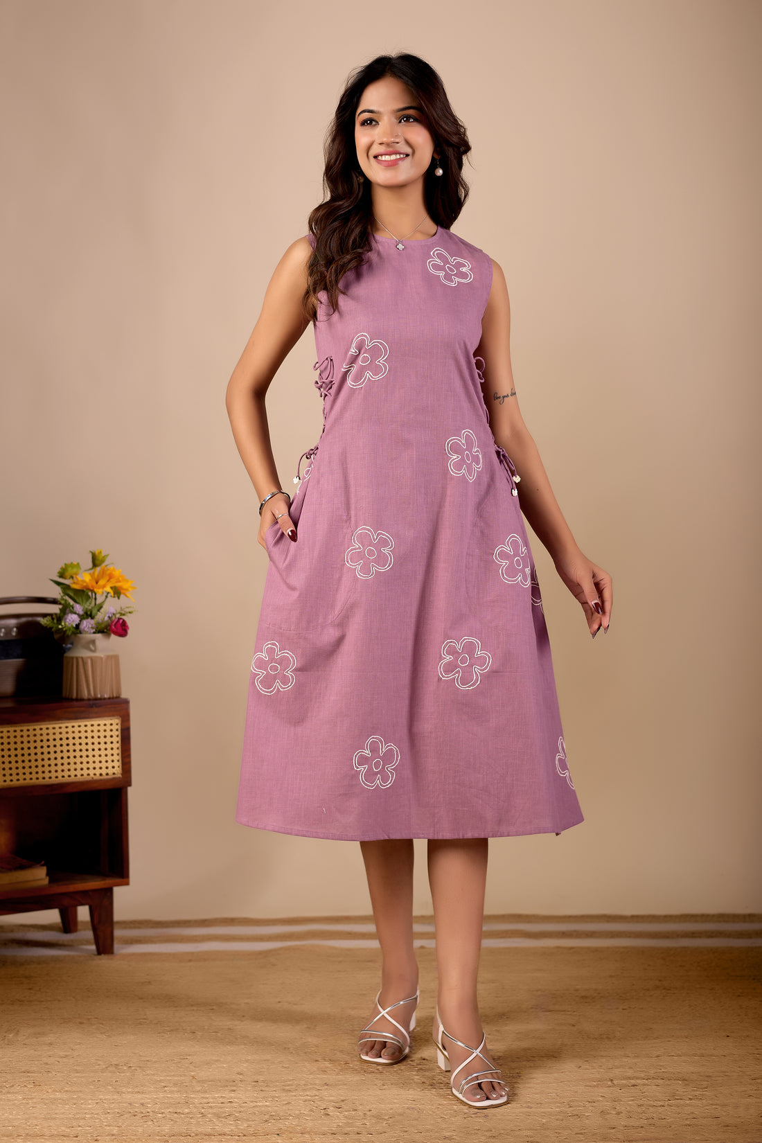 Amara Embroidered Cotton Midi Luxe