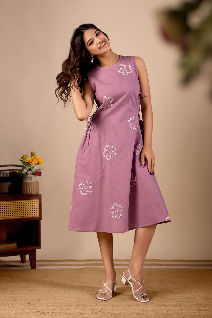 Amara Embroidered Cotton Midi Luxe