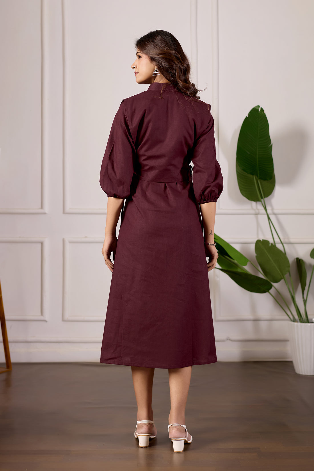 The Merlot Diamond Pure Cotton A-Line Tunic Luxe