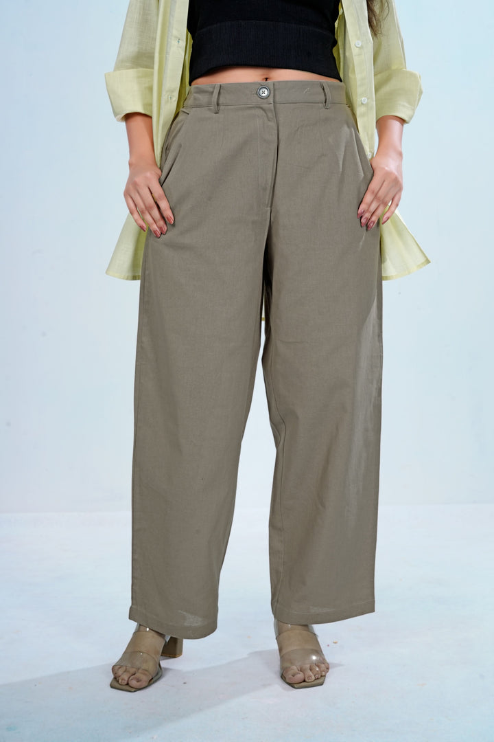 Everyday Cotton Pants - Stone Beige