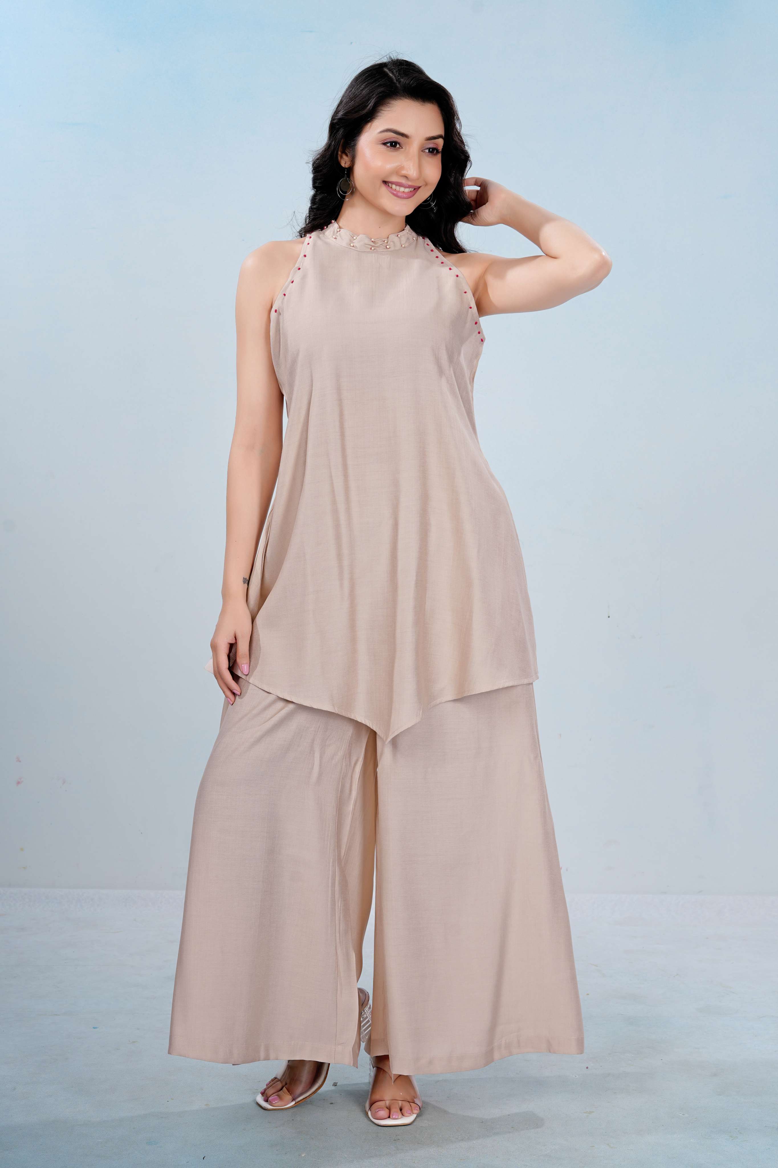 Oatmeal Elegance Muse Co-ord Set