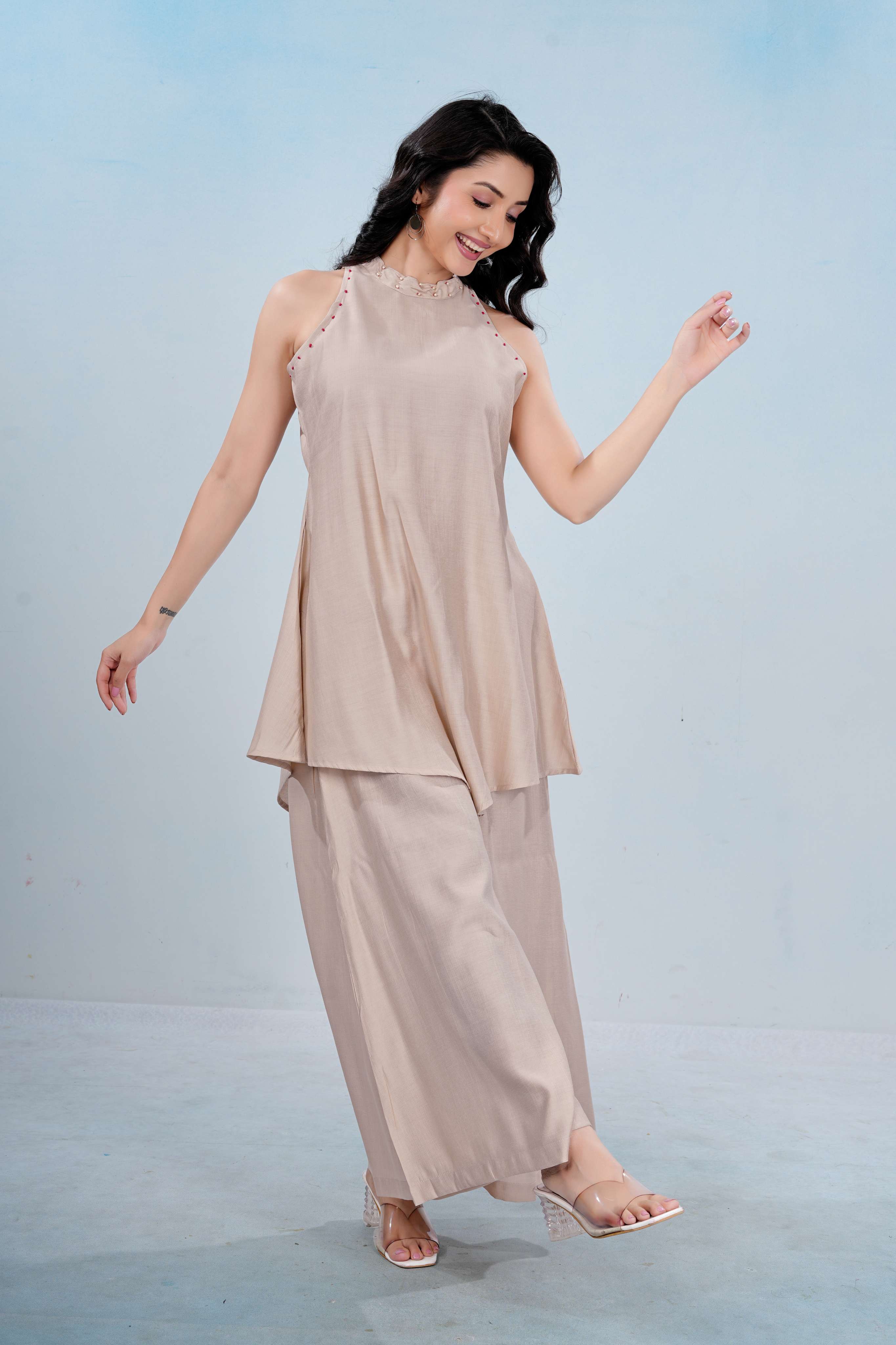 Oatmeal Elegance Muse Co-ord Set
