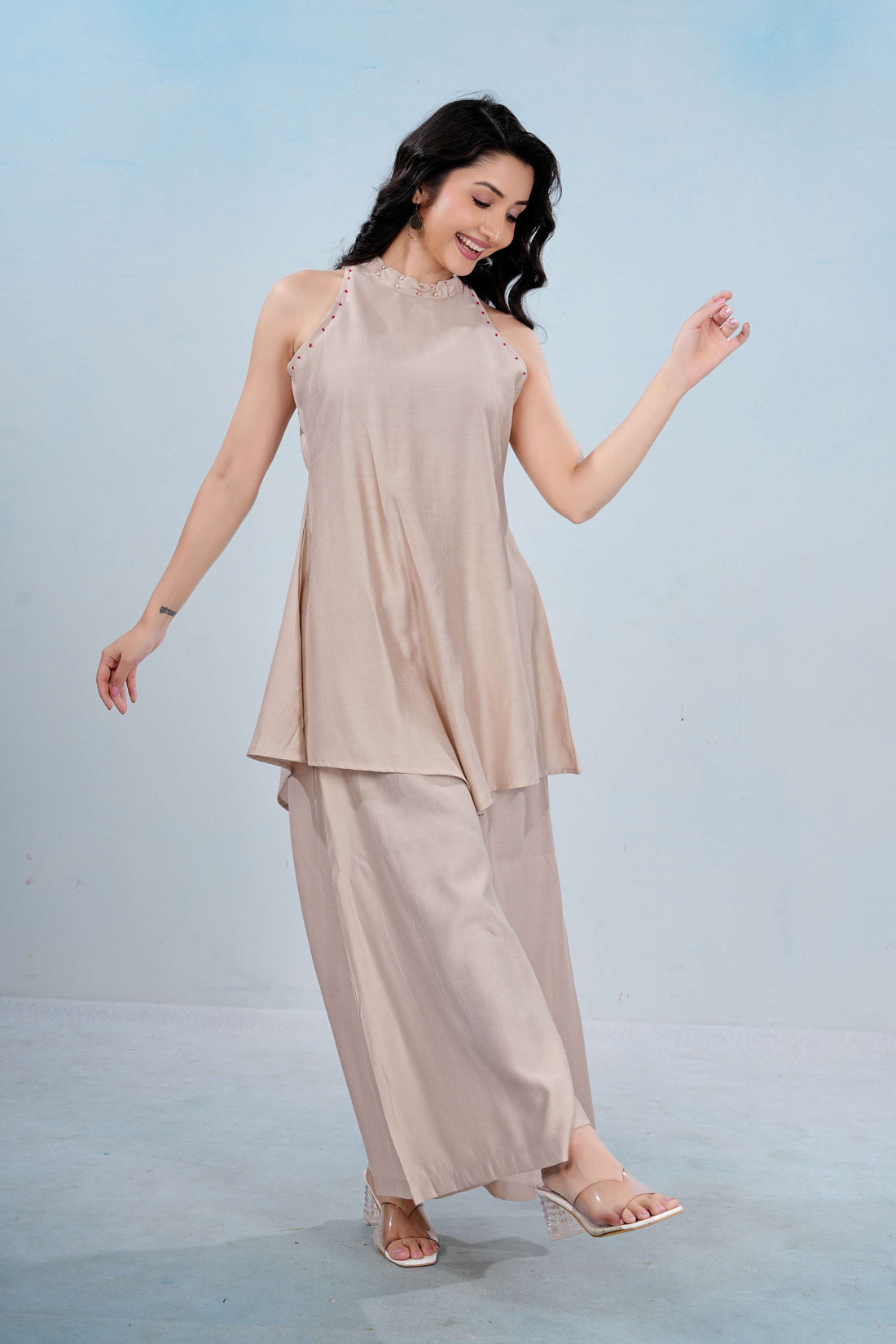 Oatmeal Elegance Muse Co-ord Set