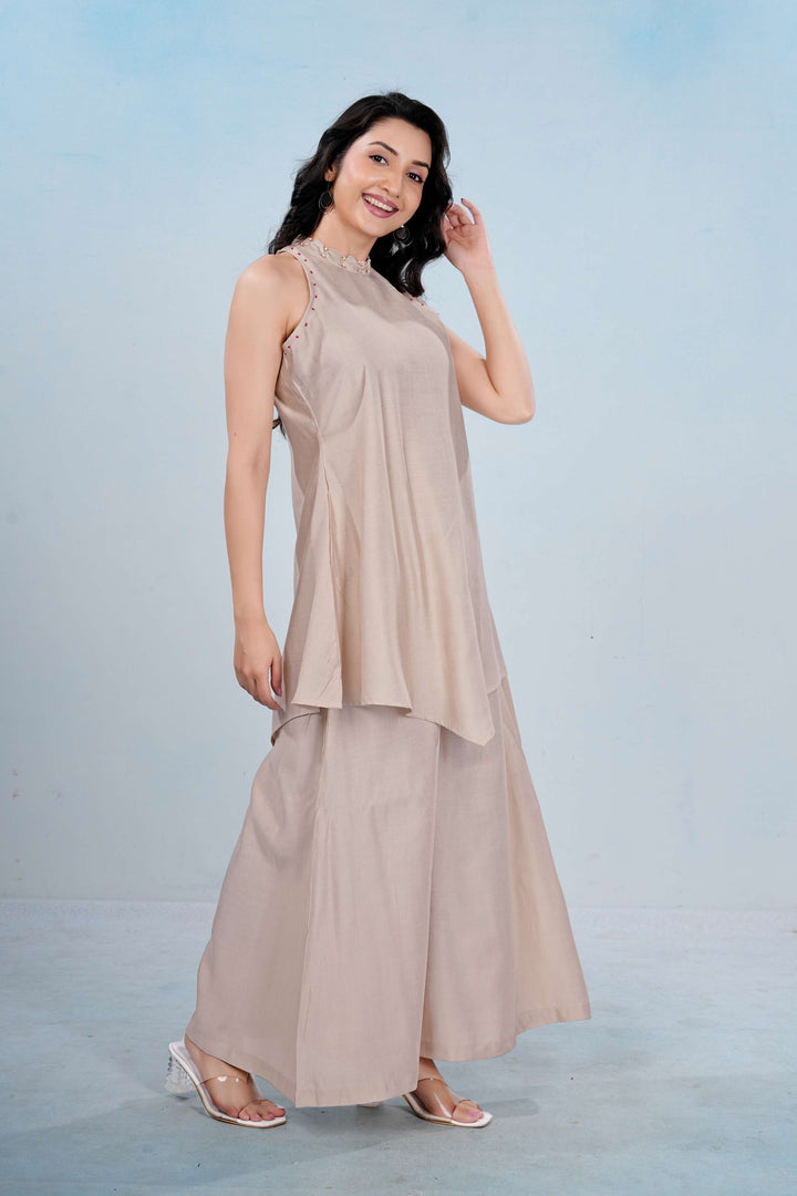 Oatmeal Elegance Muse Co-ord Set