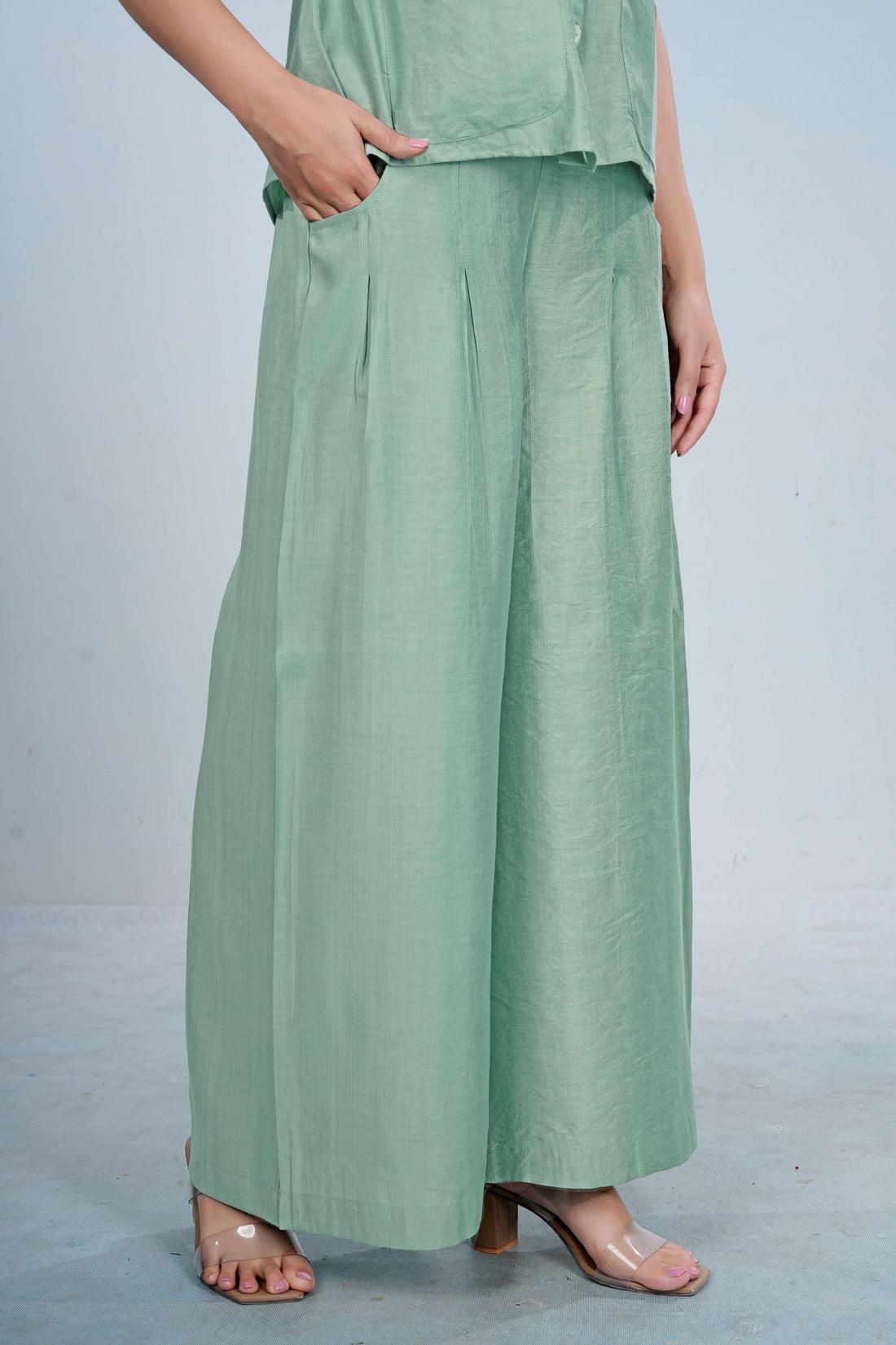 Seafoam Breeze Button-Down Co-ord Set