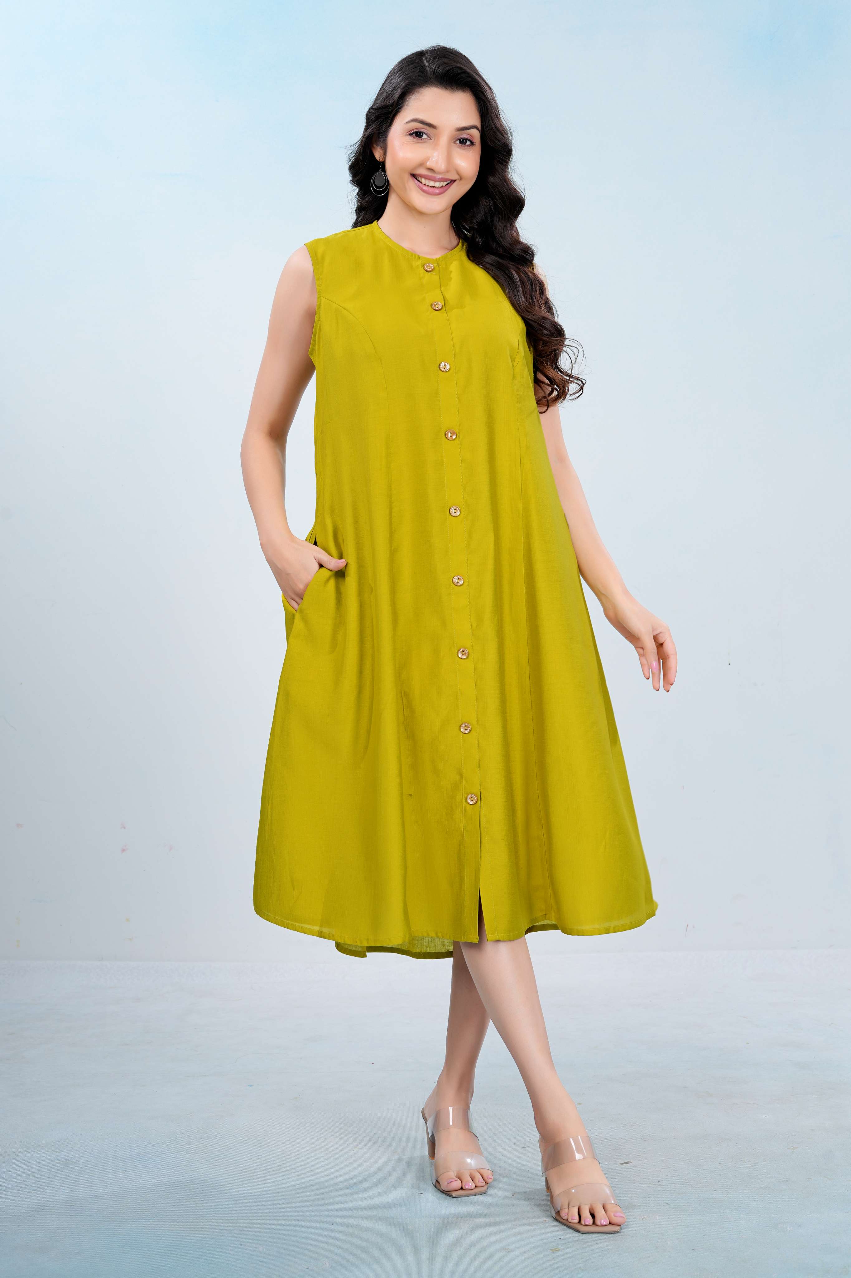 Citron Sorbet Flow Dress