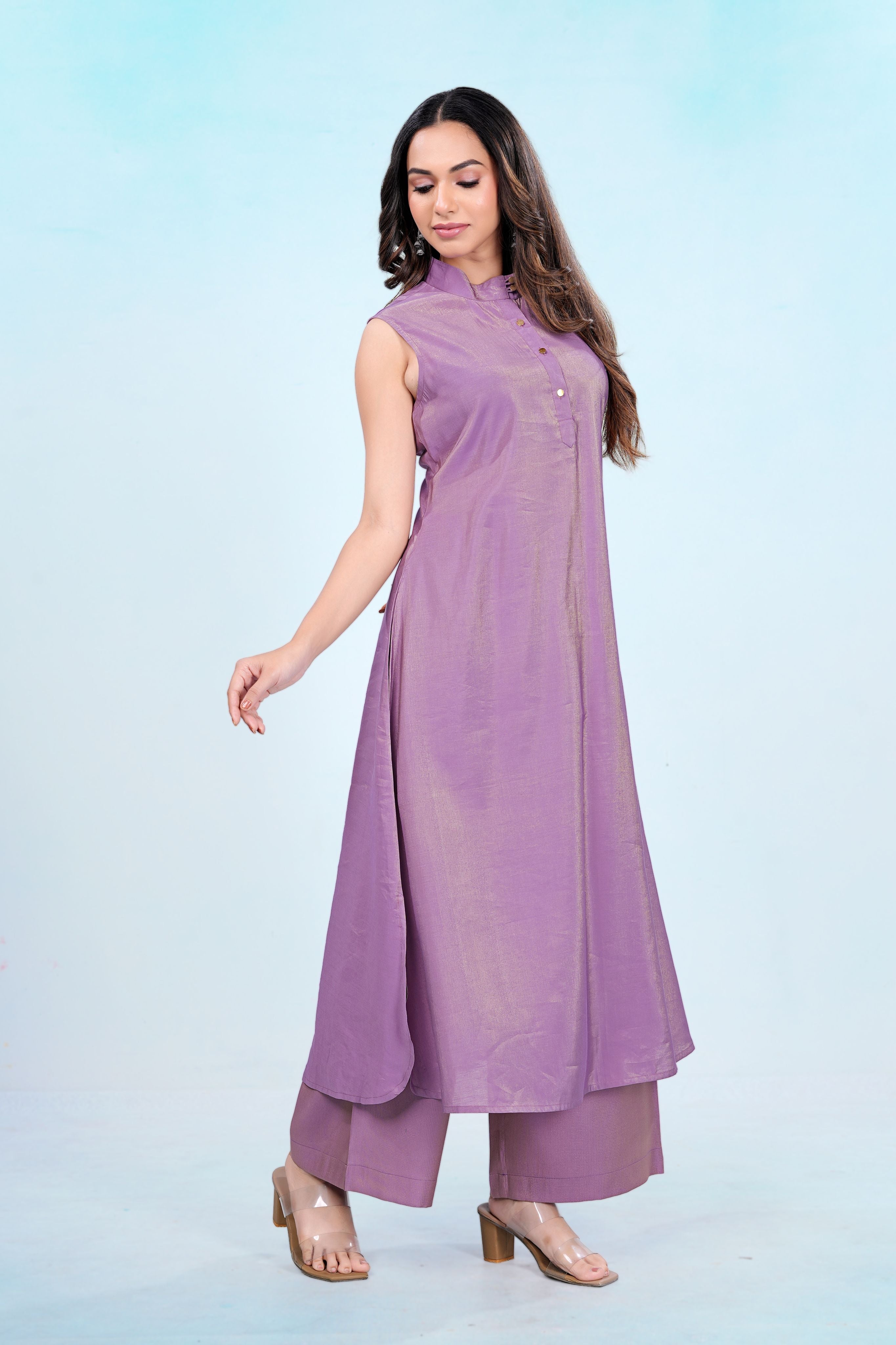 Lilac Lustre Flow Dress