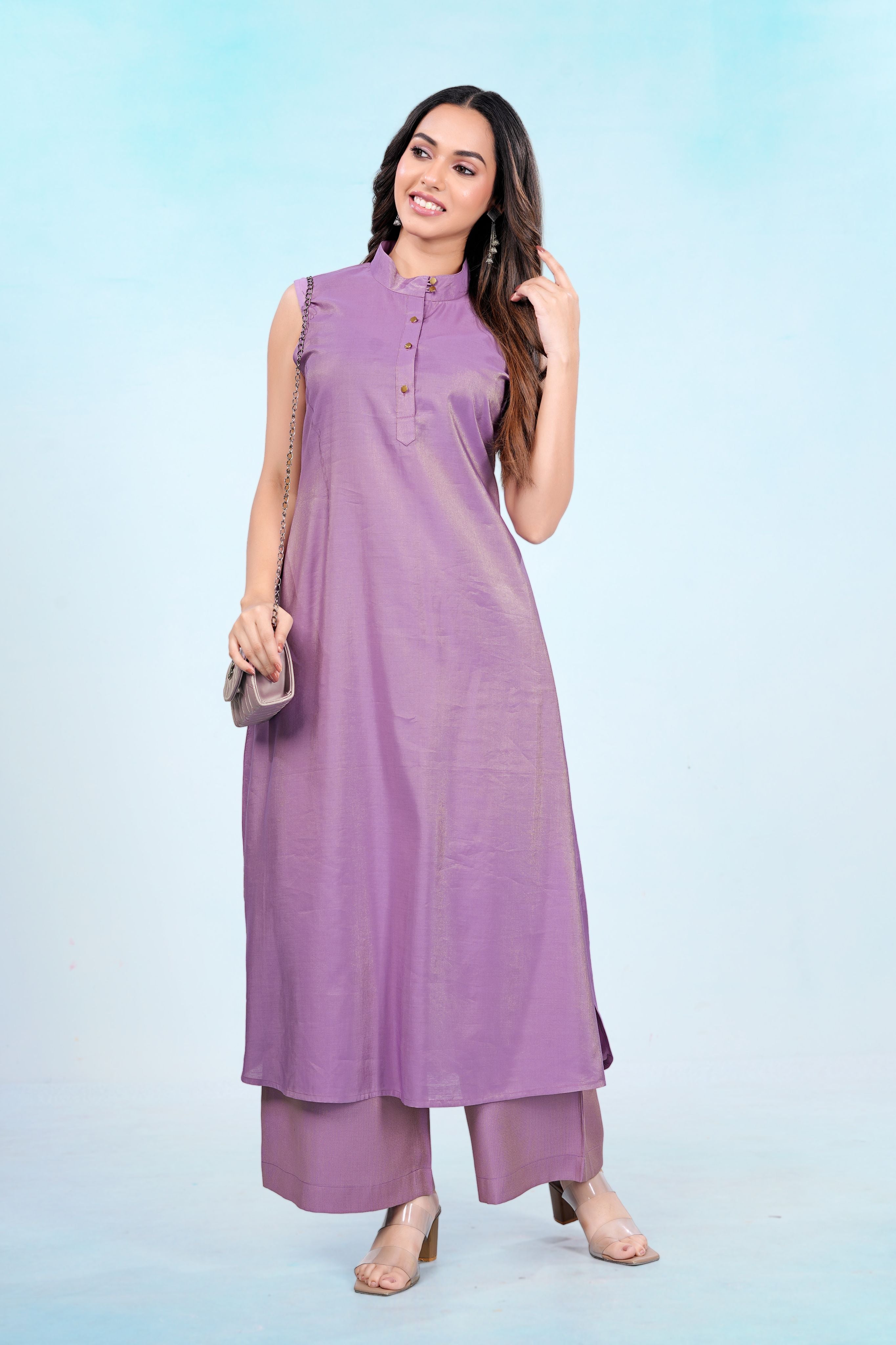 Lilac Lustre Flow Dress