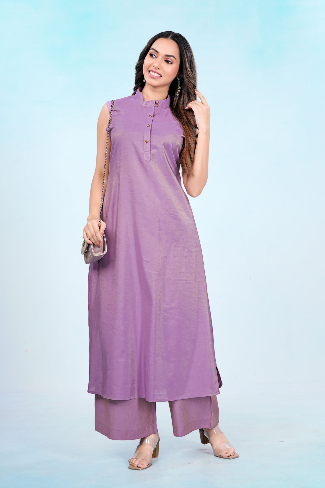 Lilac Lustre Flow Dress
