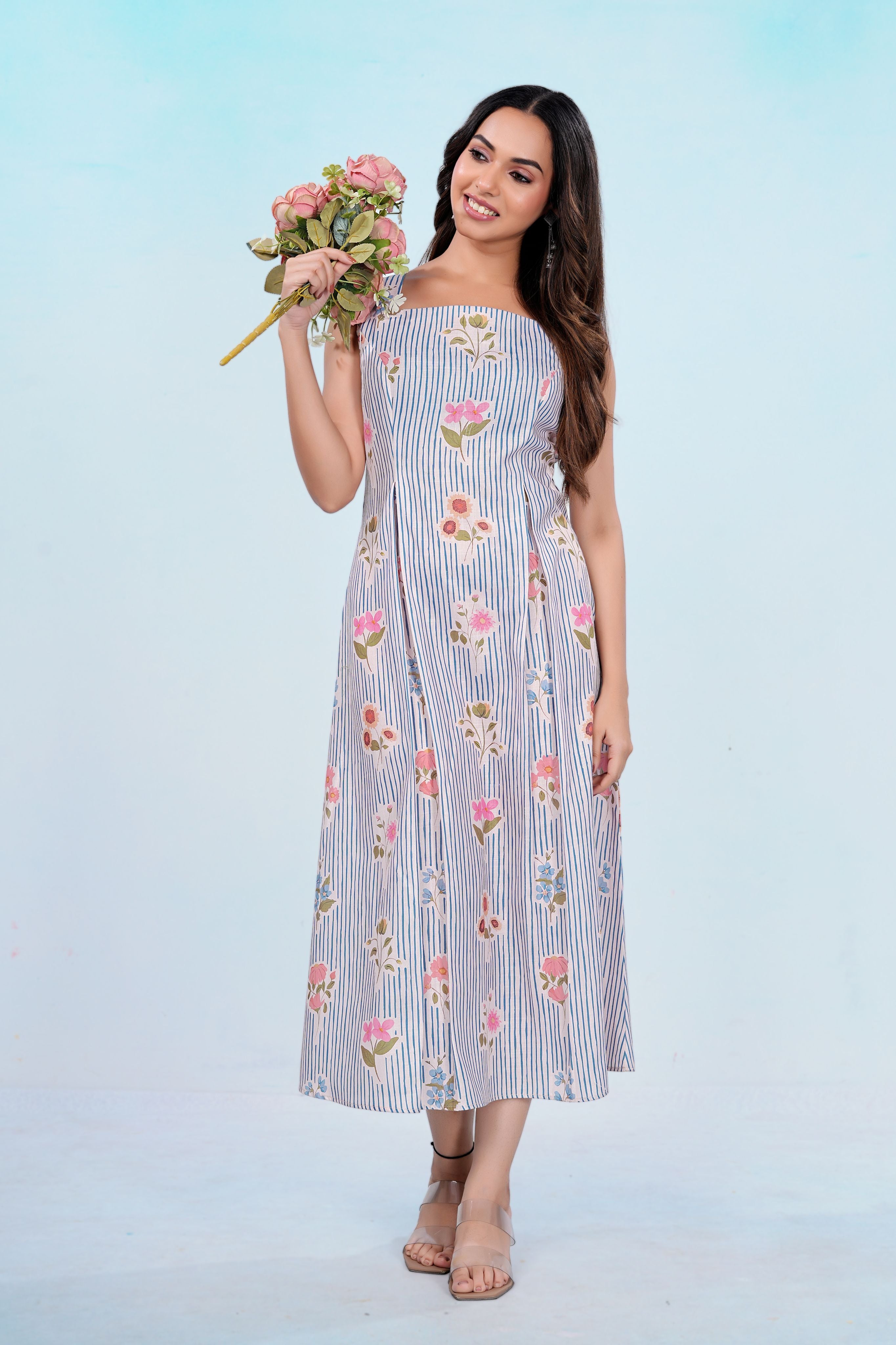 Linear Flora Bloom Dress