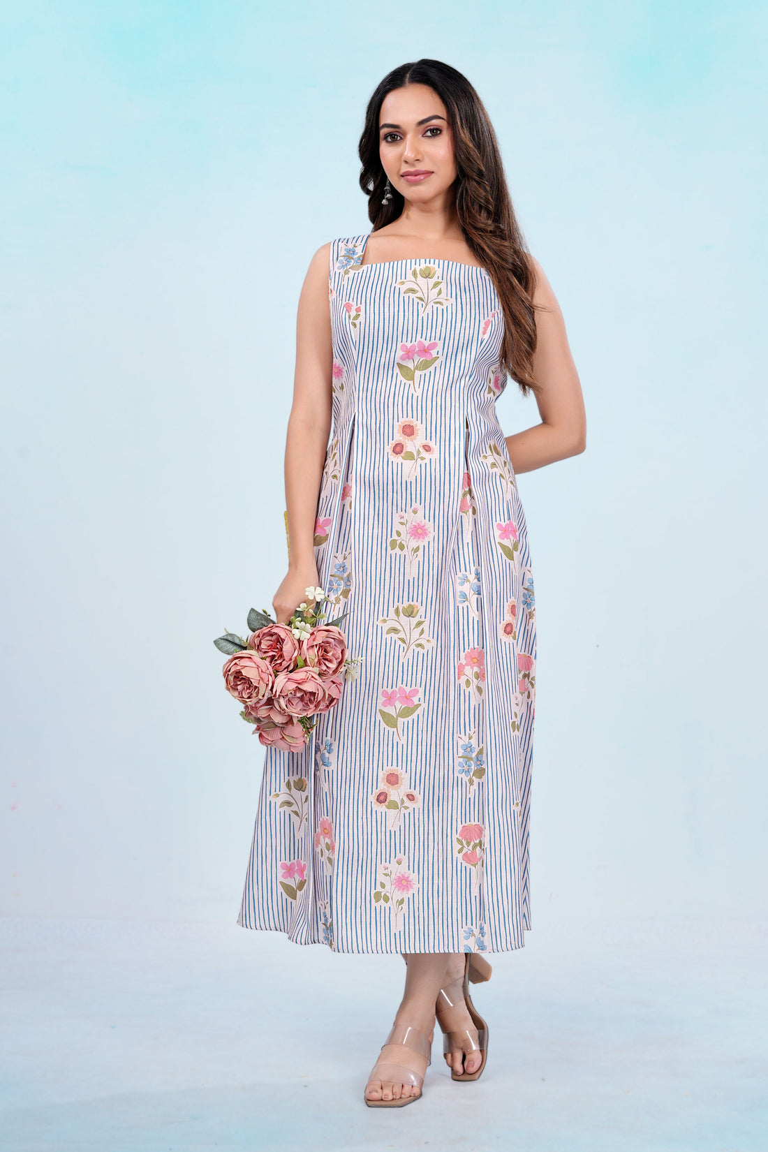 Linear Flora Bloom Dress
