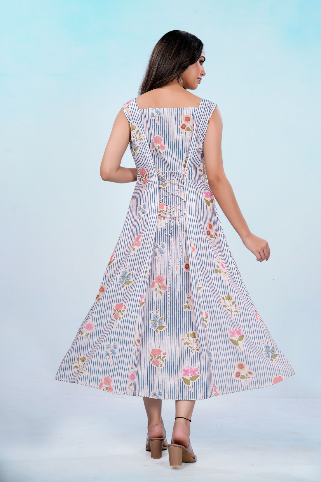 Linear Flora Bloom Dress