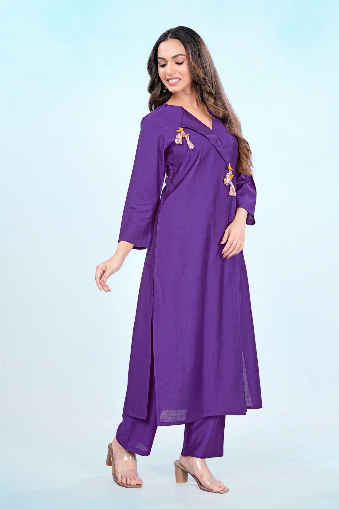 Amethyst Charm Tassel Co-ord Set