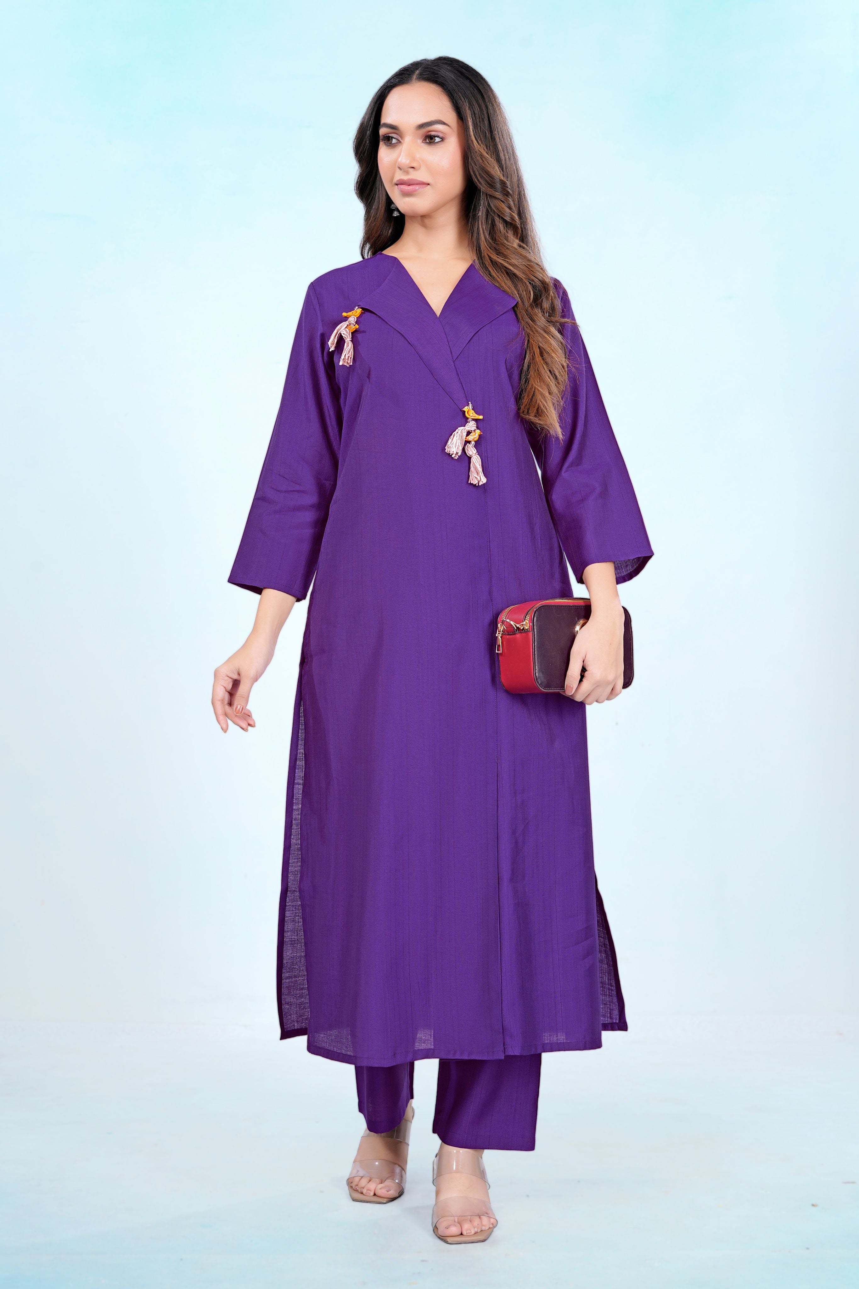 Amethyst Charm Tassel Co-ord Set