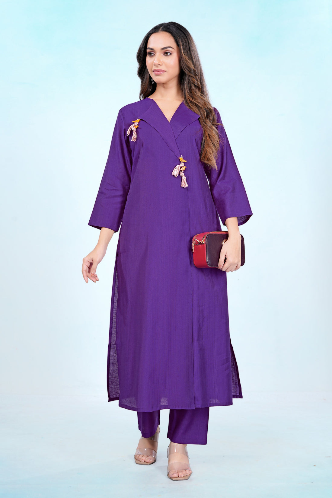 Amethyst Charm Tassel Co-ord Set