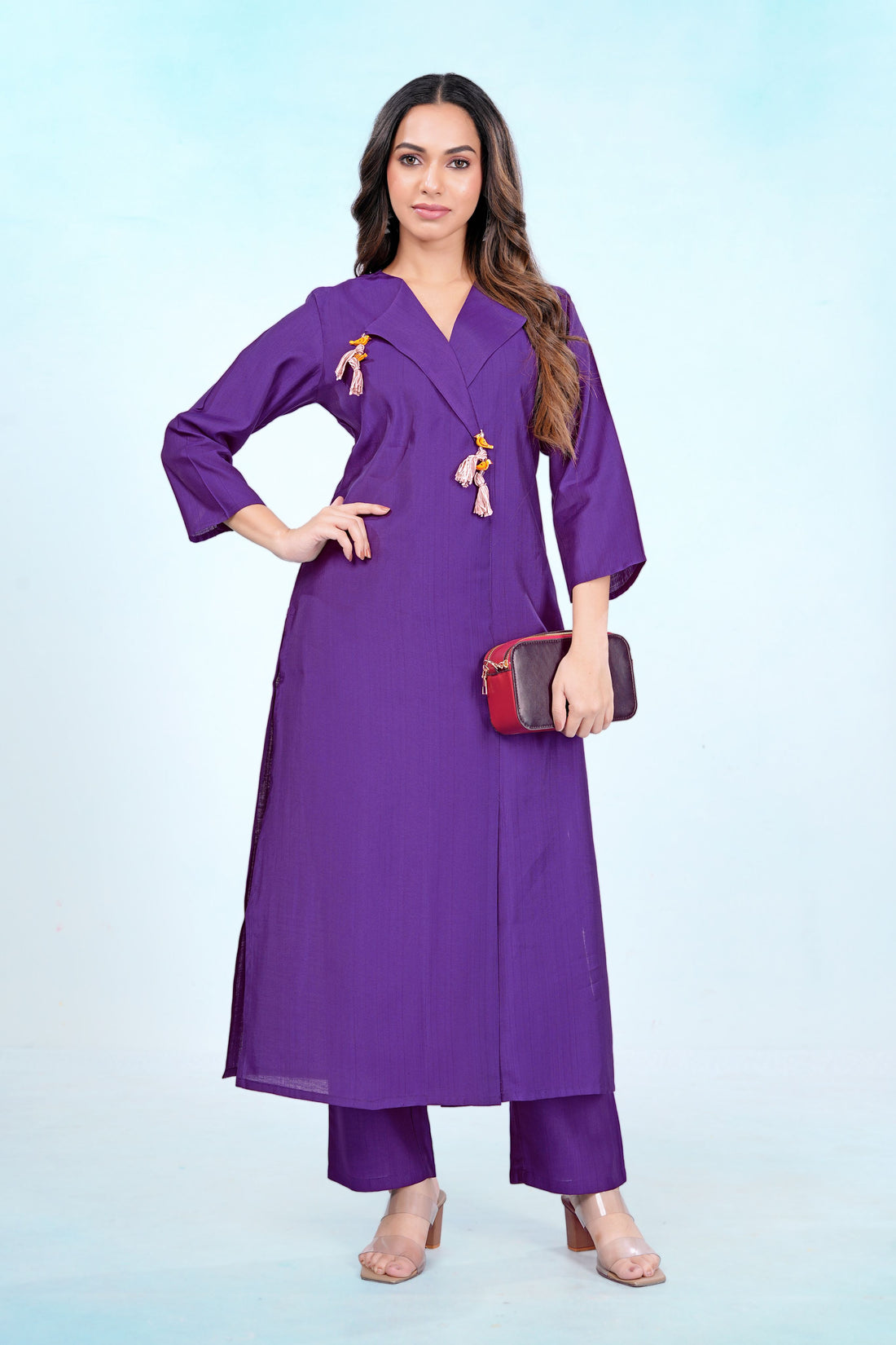 Amethyst Charm Tassel Co-ord Set