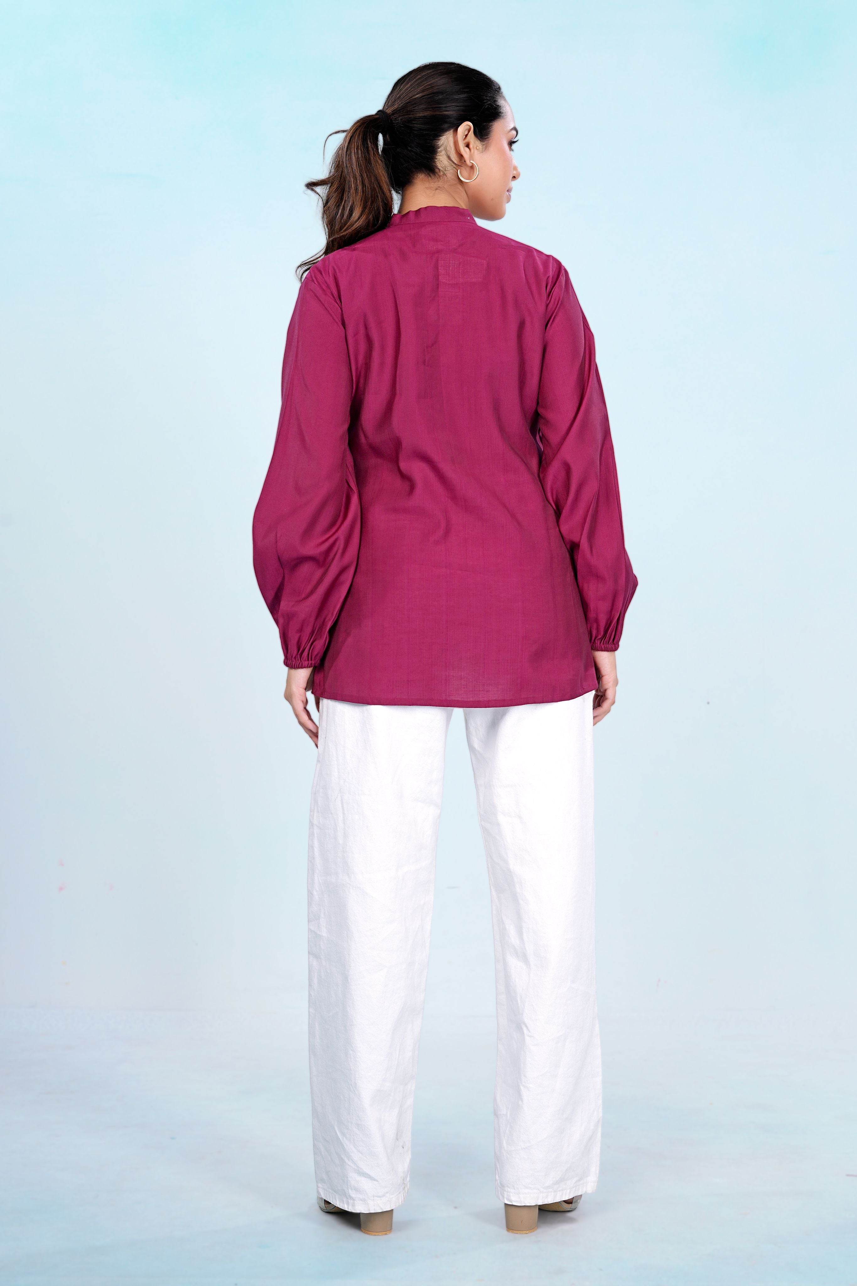 Berry Luxe Evening Top