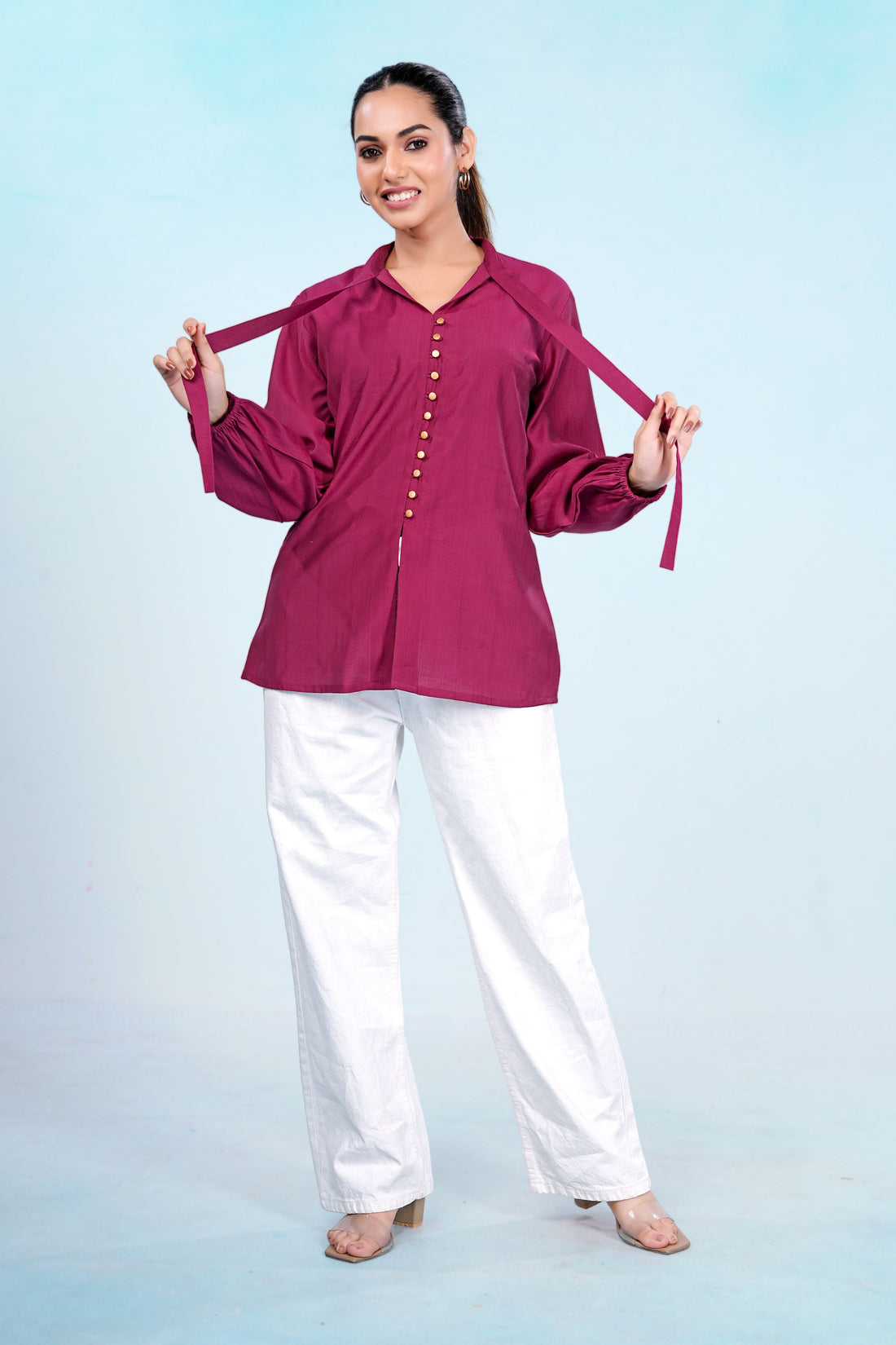 Berry Luxe Evening Top