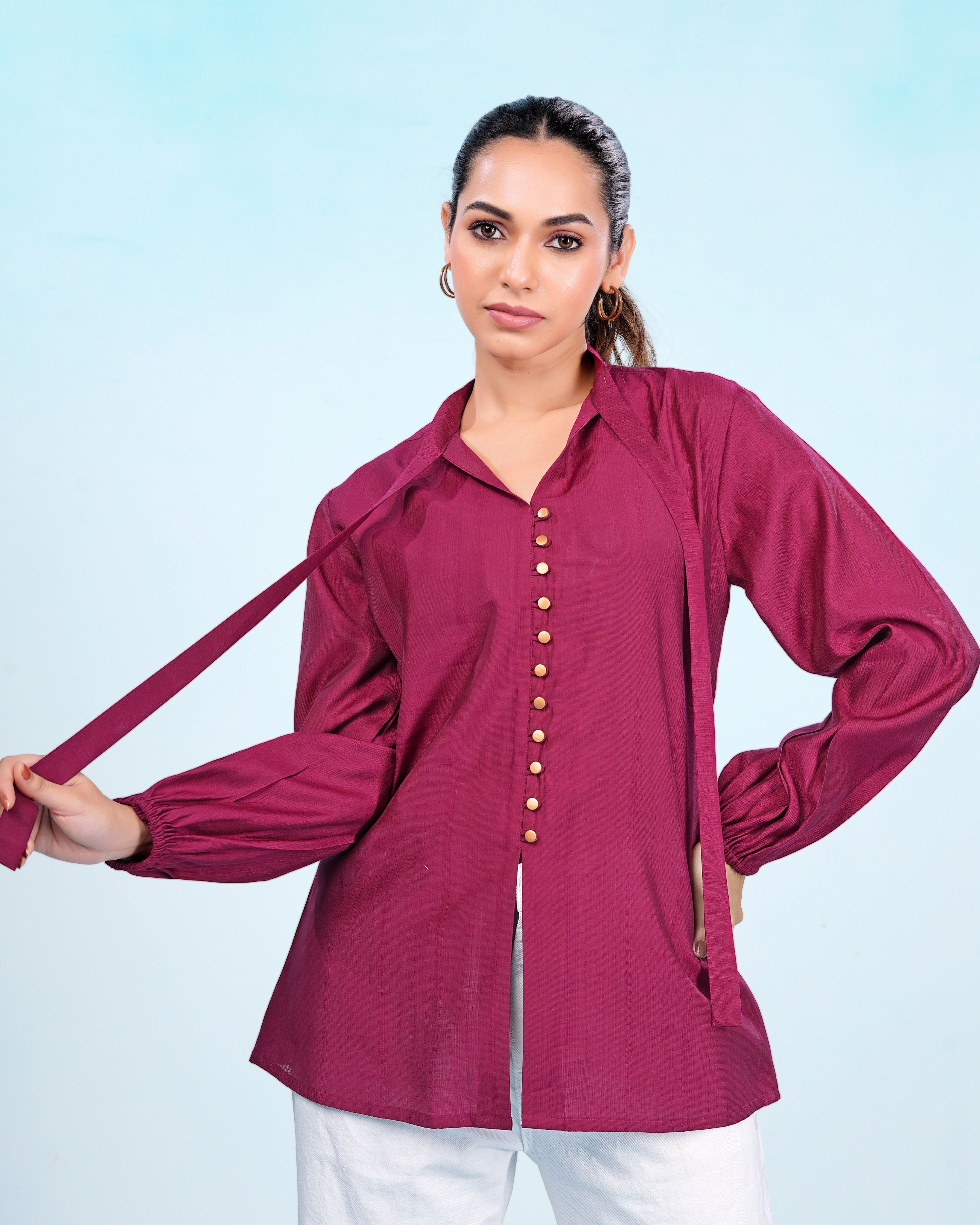 Berry Luxe Evening Top
