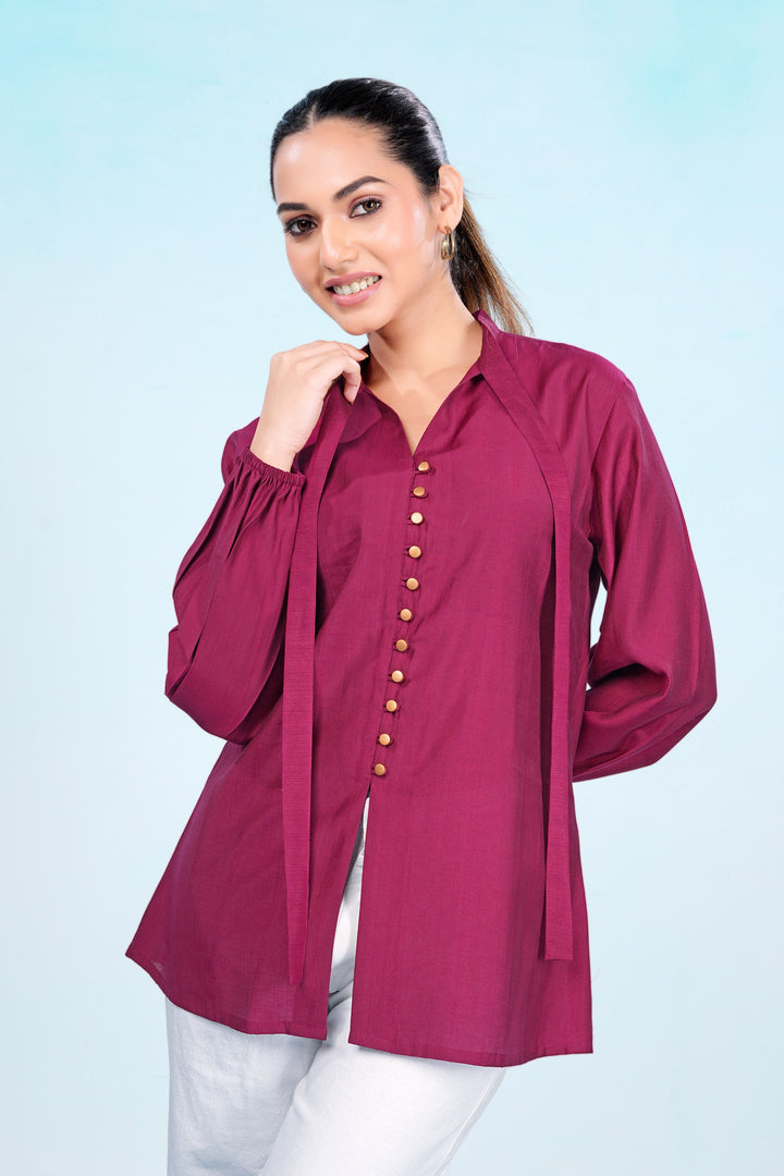 Berry Luxe Evening Top