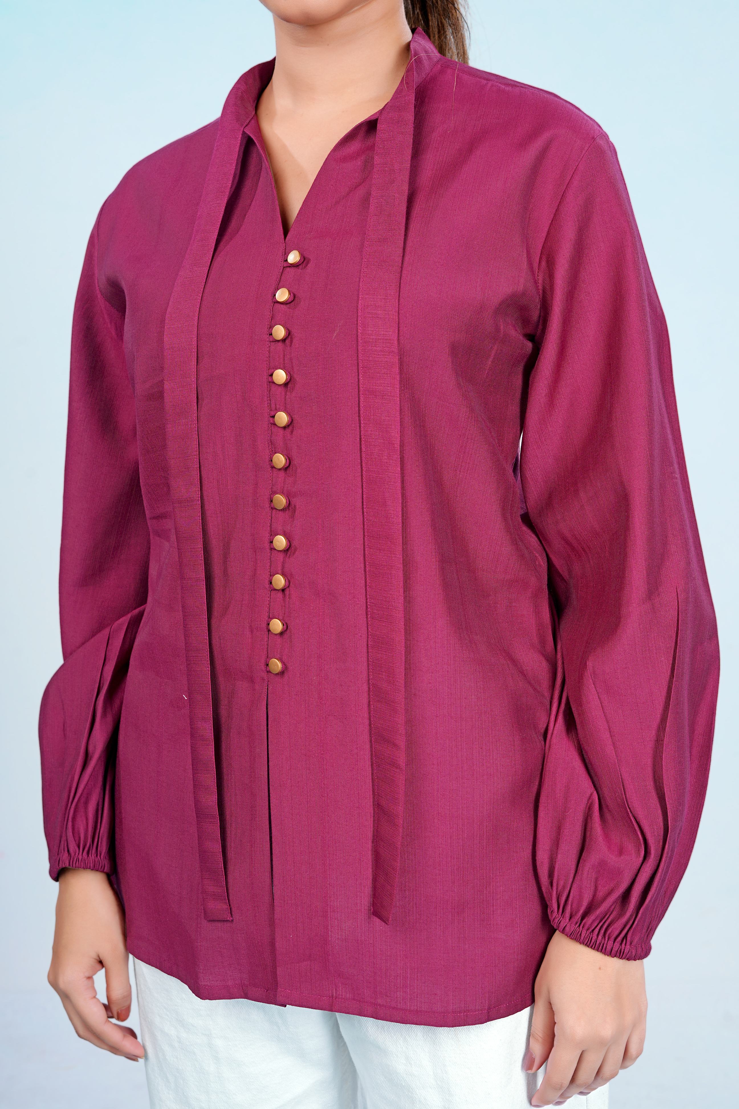 Berry Luxe Evening Top