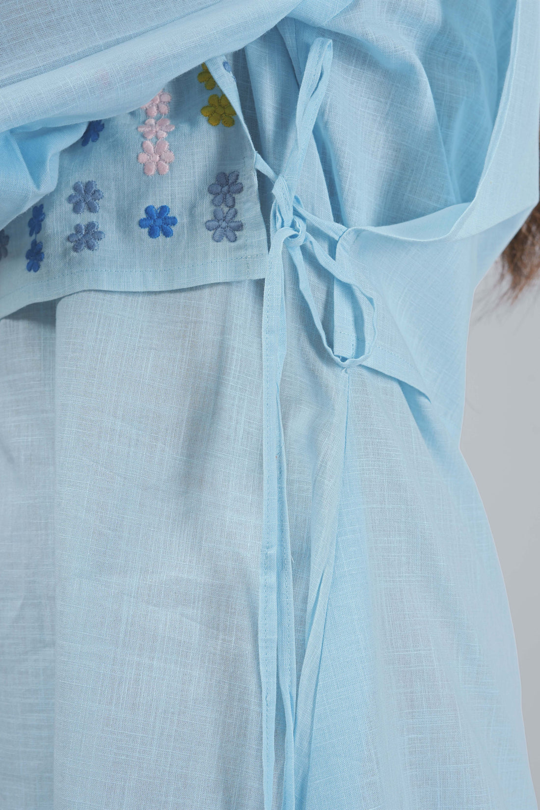 Sky Blue BIB style Flow Dress