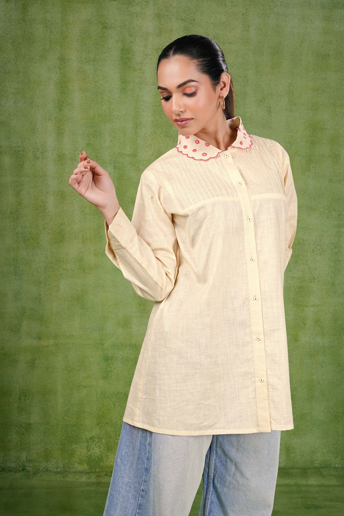 Primrose Pintuck Grace Cotton Shirt