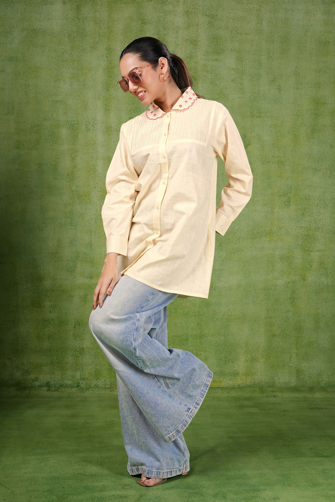 Primrose Pintuck Grace Cotton Shirt