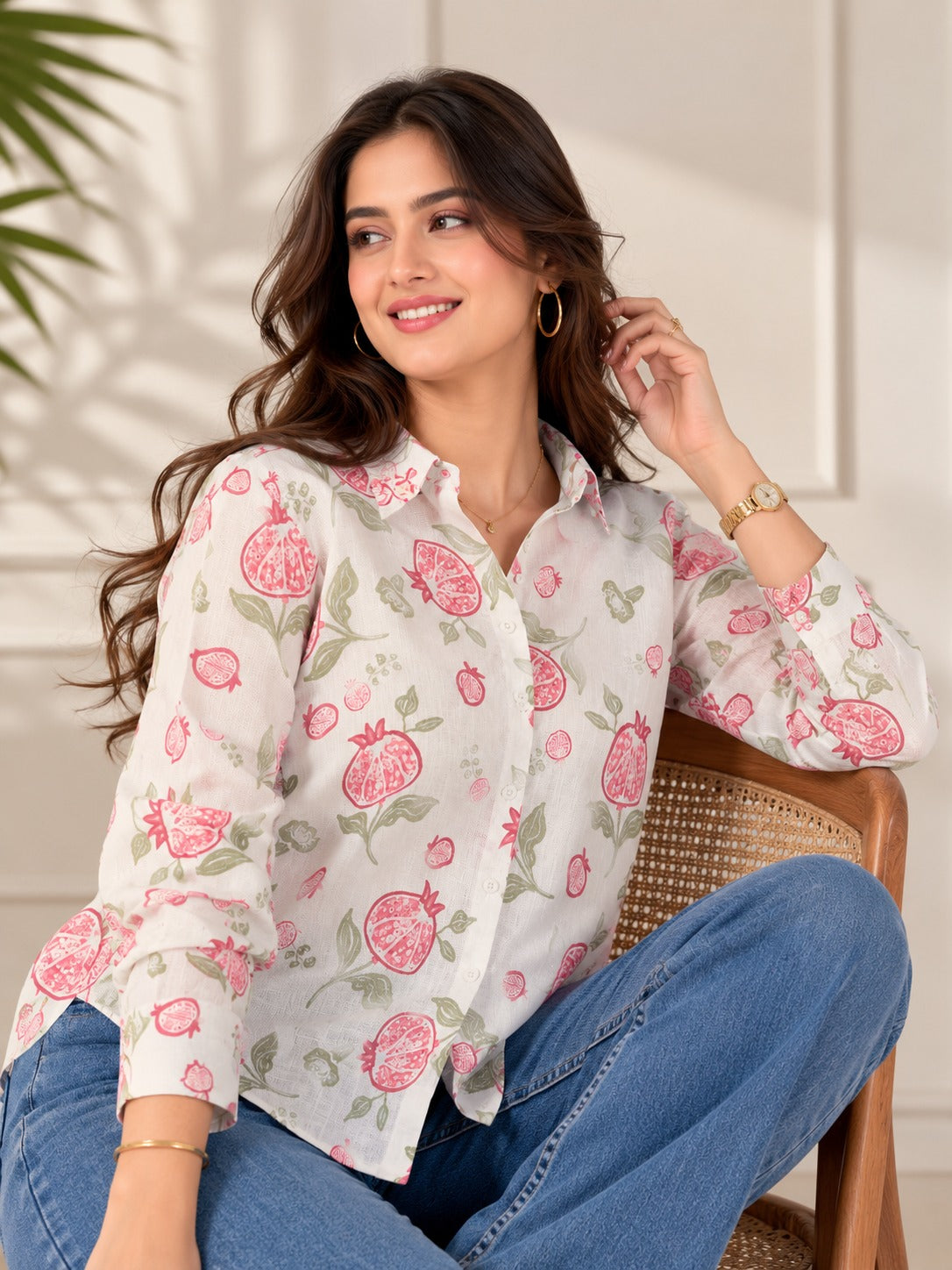 Pomegranate Linen Grace Shirt