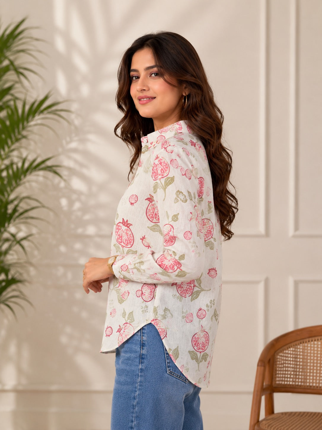 Pomegranate Linen Grace Shirt